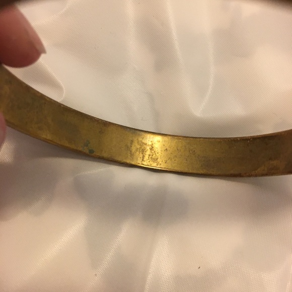 ✨HP✨Vintage Silver and Brass Floral Bangle Bracelet - Picture 7 of 7